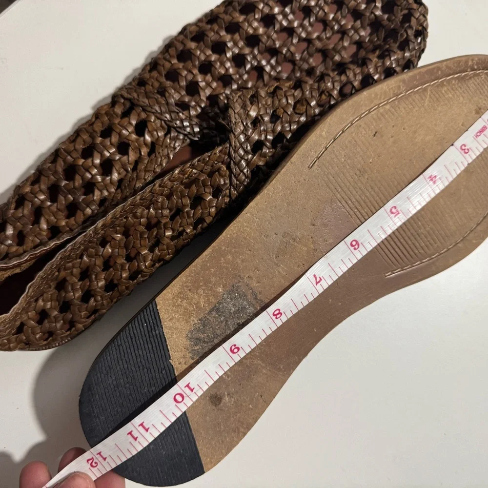 ASOS Brown Flats with Intricate Woven Design - Picture 3 of 4